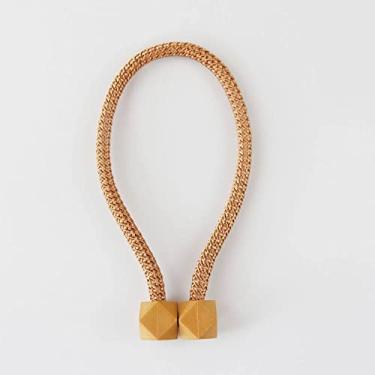 Imagem de Cinta de cortina cortina criativa fivela magnética sem perfuração sem instalação sem instalação fivela de cortina de ligação de corda amarras de corda, T4,4 pcs