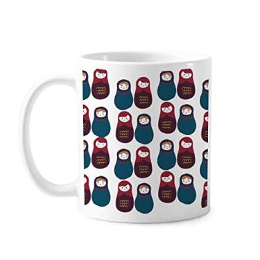 Imagem de Russia Boys Girls Doll Matryoshka Caneca Cerâmica Café Porcelana Utensílios de Mesa