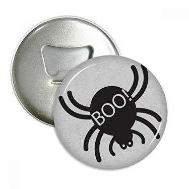 Imagem de Halloween Black Spider abridor de garrafas ímã de geladeira emblema multifuncional