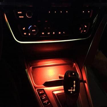 Imagem de Jaronx Compatível com luz ambiente de LED BMW para console de LED F20 F21, F22 F23, F30 F31 F80, 4' F32 F33, X1 E84, console central de luzes LED com iluminação ambiente de LED de duas cores