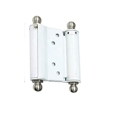 Imagem de Dobradiça Vai e Vem 3"" com Mola para Portas de Madeira - Branca