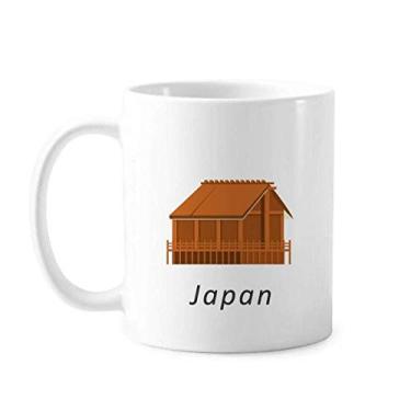 Imagem de Caneca clássica tradicional japonesa Edo Caneca de cerâmica branca presente com alças 350 ml