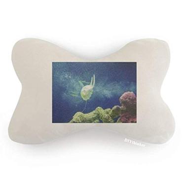 Imagem de DIYthinker Almofada de apoio de cabeça para decoração de pescoço Ocean Jellyfish Science Nature Picture