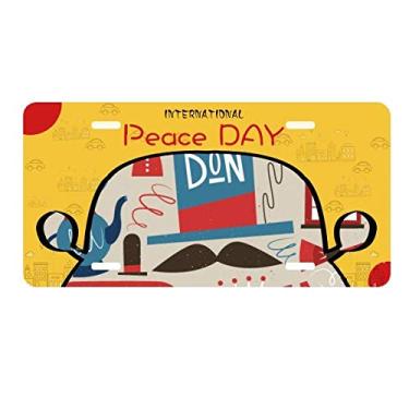 Imagem de DIYthinker Placa de licença Big Ben British Bus Bandeira da Inglaterra Carro Decoração Dia da Paz