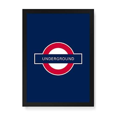 Imagem de Arte Maníacos Quadro Decorativo Underground - 23x16,25cm (Moldura caixa em laca preta)