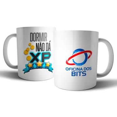 Imagem de Caneca de porcelana - Dormir não dá XP - Oficina dos Bits