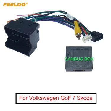 Imagem de Feeldo player de android para carro  adaptador de áudio para carro com caixa canbus para volkswagen