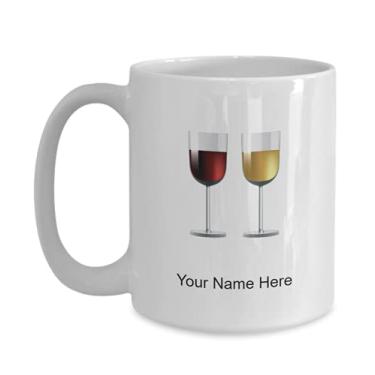 Imagem de Caneca de vinho personalizada, copo de café de vinho, ideia de presente de vinho, copo de vinho personalizado, caneca de vinho personalizada - caneca de café de 425 g