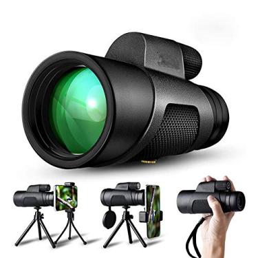 Imagem de Telescópio monocular, 10X42 Monocular de alta potência para Smartphone BAK4 Prism e IPX7 Nitrogen-preenchido à prova d'água, para observação de pássaros equipado com tripé de suporte