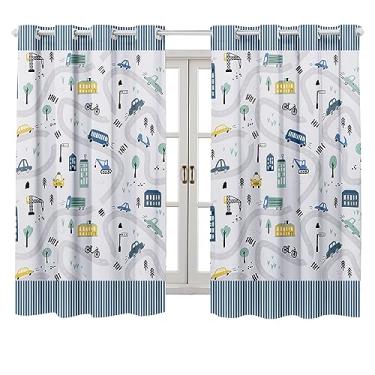 Imagem de Cortina Infantil 2,00x1,50 Para Quarto, Criança, Estampas Exclusivas Baby (PISTA CARRINHOS)