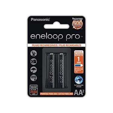 Imagem de Pilha Recarregável PRO AA, Eneloop, BK-3HCCE/2BB