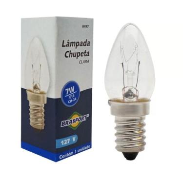 Imagem de Lâmpada Chupeta 7W 127V E14 Clara Incandescente - Brasfort