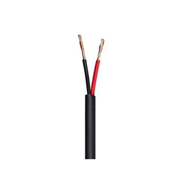 Imagem de Monoprice - 113730 Nimbus Series 18 Gauge AWG 2 condutores CMP - 30,5 metros UL Plenum Rated, 100% puro cobre com condutores codificados por cores, preto