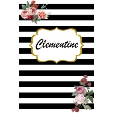Imagem de Clementine: Classic Floral Personalized Notebook/Journal/ Log Book/ Planner With Name, 110 pages of your selected paper, planner. Size: 6” x 9”