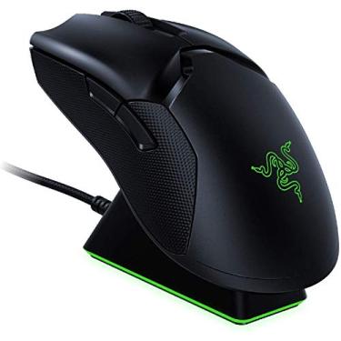 Imagem de Razer Mouse sem fio Viper Ultimate Hyperspeed mais leve e base de carregamento RGB: interruptor de mouse para jogos mais rápido - sensor óptico 20K DPI - iluminação cromada - 8 botões programáveis - bateria de 70 horas