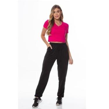 Imagem de Calça Comfy Feminina Suede Zipituka 962 Preto-Feminino