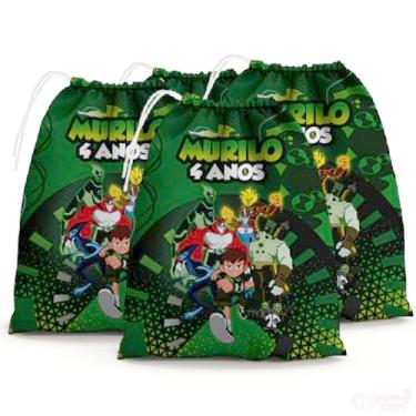 Imagem de Sacolinhas Surpresa Personalizada Tecido Ben 10 (Sacolinhas 15x20, Unidades, 10)