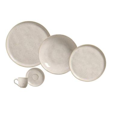 Imagem de Aparelho de Jantar 30 Peças Porto Brasil Cerâmica Bio Latte - Bege 