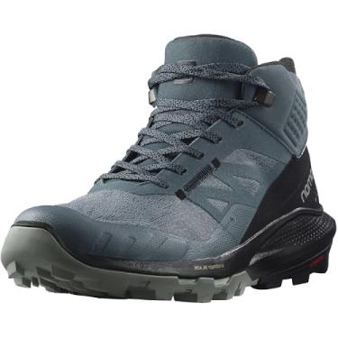 Imagem de Salomon Botas femininas OUTPULSE Mid Gore-Tex para caminhada, Tempestade tempestuosa/preto/ferro forjado, 9
