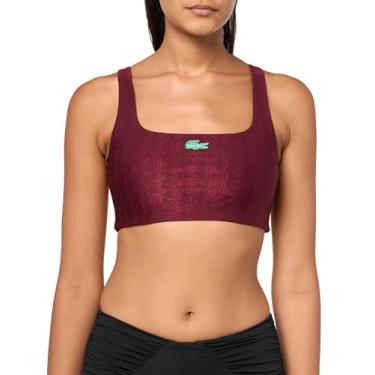 Imagem de Lacoste Sutiã esportivo feminino com estampa de monograma, Zin, M