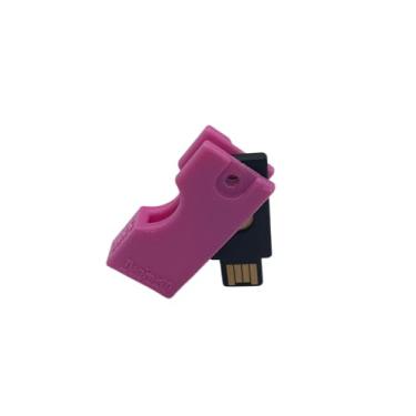 Imagem de Designz3D Yubikey Capa protetora flip porta-chaves (5 NFC/5C NFC) (rosa, 5 NFC)
