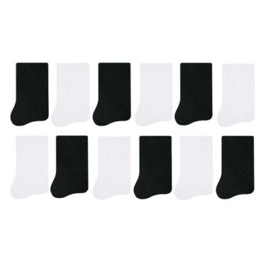 Imagem de 12 Pares De Meias Feminina Selene Anatômicas Cano Médio Sem Punho, Úni
