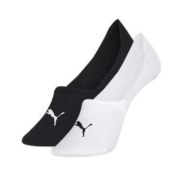 Imagem de Kit 2 Pares Meias Sapatilha Invisível Algodão Feminino - Selene, Preto