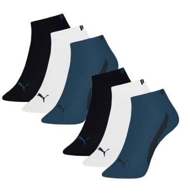 Imagem de 6 Pares De Meias Em Algodão Modelo Cano Curto Esportivas Sport Masculi