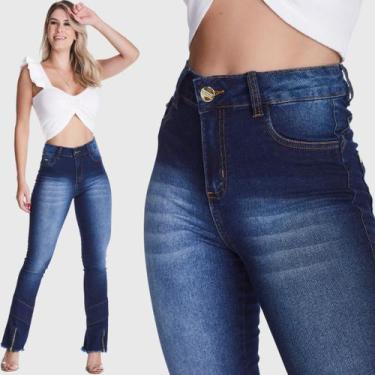 Imagem de Calça Jeans HNO Jeans Flare Petit Ziper Azul, 44