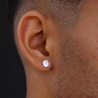Imagem de Brinco Pedra de Zircônio 7mm Prata - Realeza 925