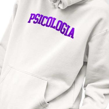 Imagem de Blusa Moletom Masculino Estampado College Psicologia em Algodão Fio 30