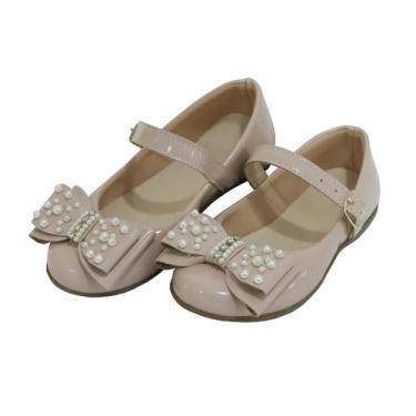 Imagem de Sapatilha Infantil Menina Sapato Boneca  Confortável Brilho Laço Stras