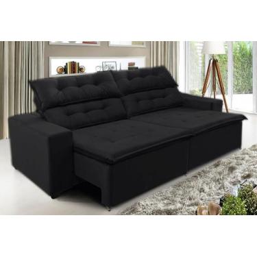 Imagem de Sofá Concept 2,10 metros Retrátil e reclinável com Molas Suede Light P