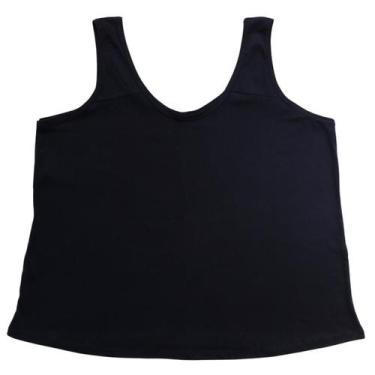 Imagem de Regata de Pijama Mega Plus Size (LISA) G5 ao G10 - Turbulencia, Preto,