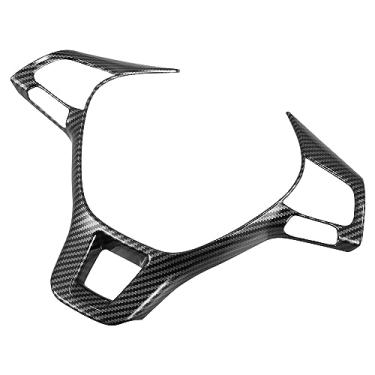 Imagem de X AUTOHAUX 1 peça de acabamento de capa de volante interior ABS para Volkswagen Jetta 2016-2019 decoração interna acessórios automotivos padrão de fibra de carbono