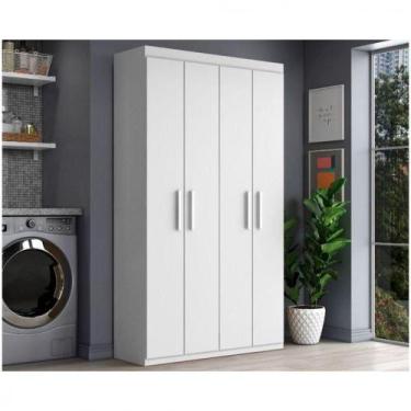 Imagem de Armário Aramóveis Multiuso Com 4 Portas Branco - ARAMOVEIS