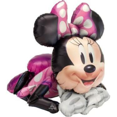 Imagem de Anagram Balão de alumínio Minnie Mouse Airwalkers de 89 cm, multicolorido