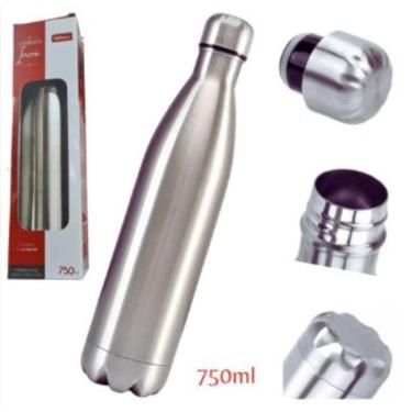 Imagem de Garrafa Aço Inox Squeeze Academia Fitness 750ml
