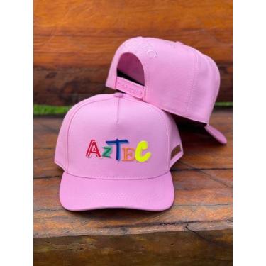 Imagem de Boné Aztec Escrita Colorida Rosa