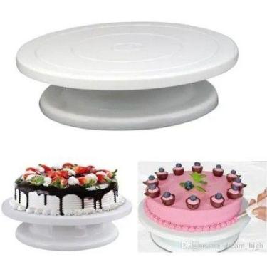 Imagem de Base para Decorar Bolos Profissional Bailarina Giratória em Plástico -