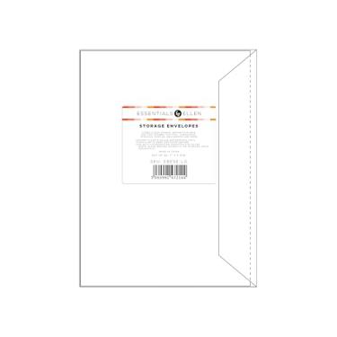 Imagem de Ellen Hutson, Essentials by Ellen, envelopes de plástico para armazenamento de carimbos e moldes, grande, 18 x 23,8 cm, aba dobrada, plástico calibre 8 (0,8 mm), pacote com 25, armazenamento,