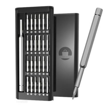 Imagem de Kit Chaves de Precisão Premium 24 Peças - Estojo Multifuncional com Ferramenta em Alumínio e Ponteiras de Precisão em Aço CRV - Removíveis para Impressora 3D, Smartphones, Tablets, Notebooks