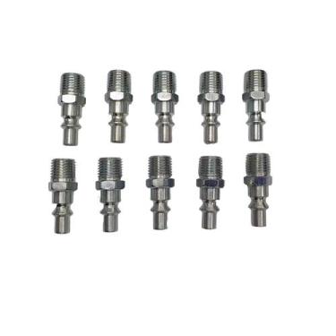 Imagem de Jogo 10 Pinos Conexão Pneumática P/ Engate Rápido Rosca 1/4 - BRAMAIS