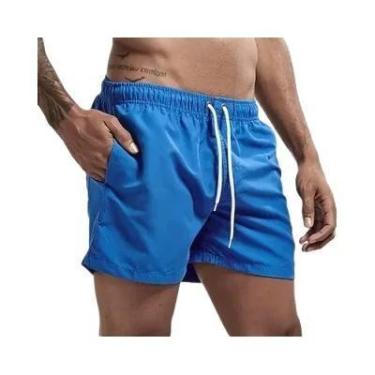 Imagem de Calções de Banho Masculinos Respiráveis e de Secagem Rápida com Bolsos