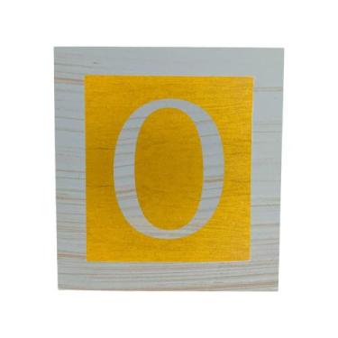 Imagem de Cubo Amarelo Letra Azul Bebê com Aplique Festa Chá de Bebê Decoração 8