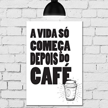 Imagem de Placa Decorativa MDF Frase Cozinha Depois do Café 30x40