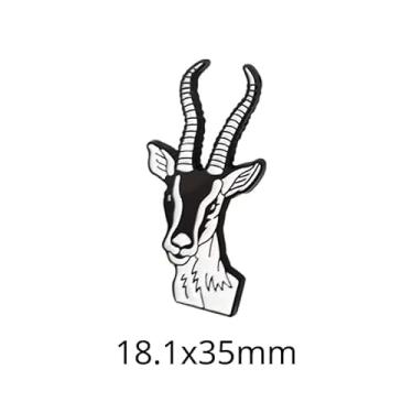 Imagem de LiswindH Adesivos de telefone de metal logotipo animal adesivo de metal para capa móvel acessórios camelo pássaro veado leão esmalte crachá (veado 4, para capa de telefone)