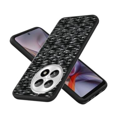 Imagem de Aroepurt Capa compatível com OnePlus 13 capa de telefone TPU silicone macio 3D mudança reflexiva superfície fosca preta