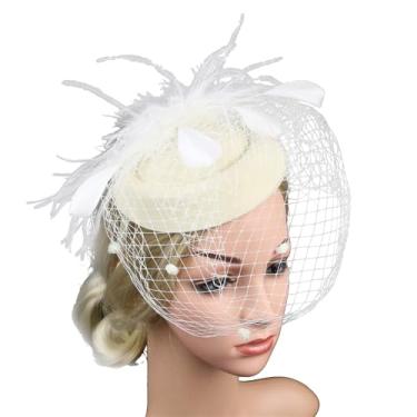 Imagem de Roaring 20s Flapper Accessory for Women Great Gatsby 1920s Accessories for Women Elegant Headpiece C08-Beige