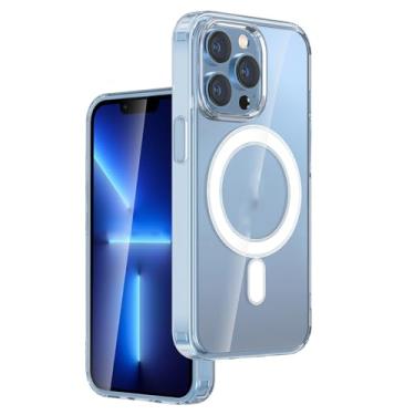 Imagem de Capa Capinha Magsafe Compatível Com iphone 11 12 13 14 15 16 Pro Max Anti Impacto Transparente Magnética iphone 16